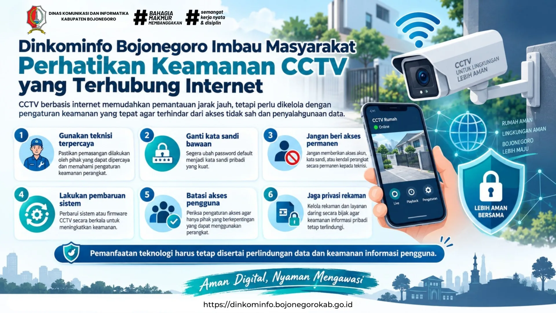 Dinkominfo Bojonegoro Imbau Masyarakat Perhatikan Keamanan CCTV yang Terhubung Internet