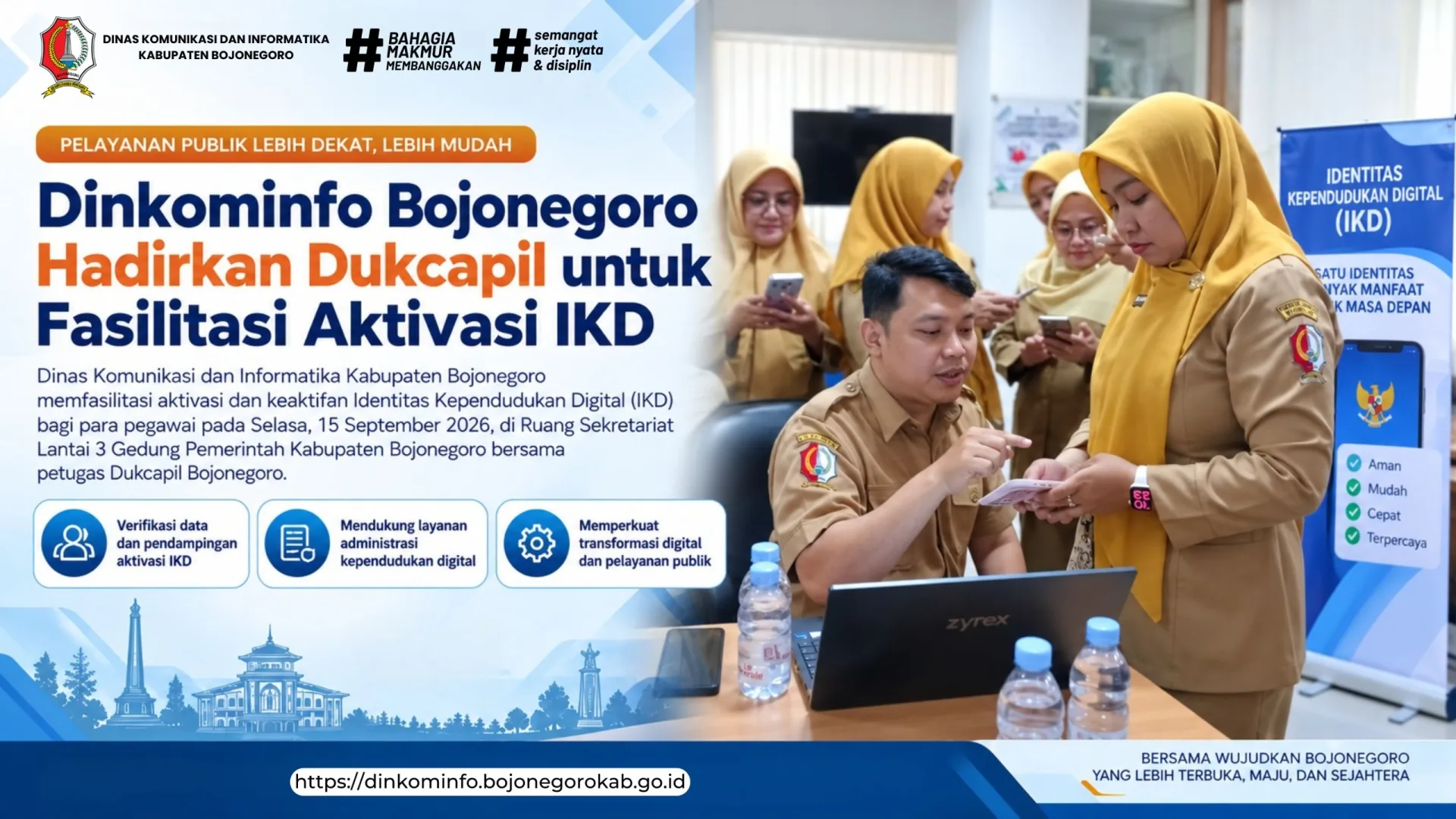 Dinkominfo Bojonegoro Hadirkan Petugas Dukcapil untuk Fasilitasi Aktivasi IKD Pegawai