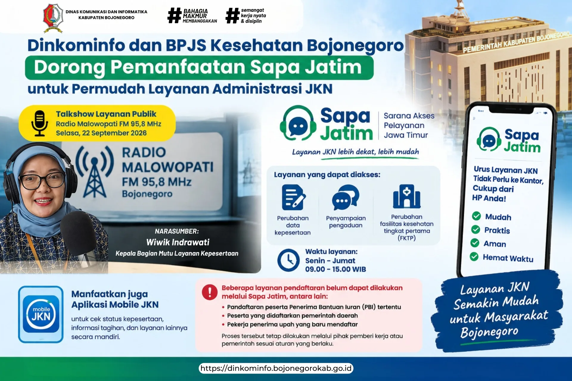 Dinkominfo dan BPJS Kesehatan Bojonegoro Dorong Pemanfaatan Sapa Jatim, Permudah Layanan Administrasi JKN