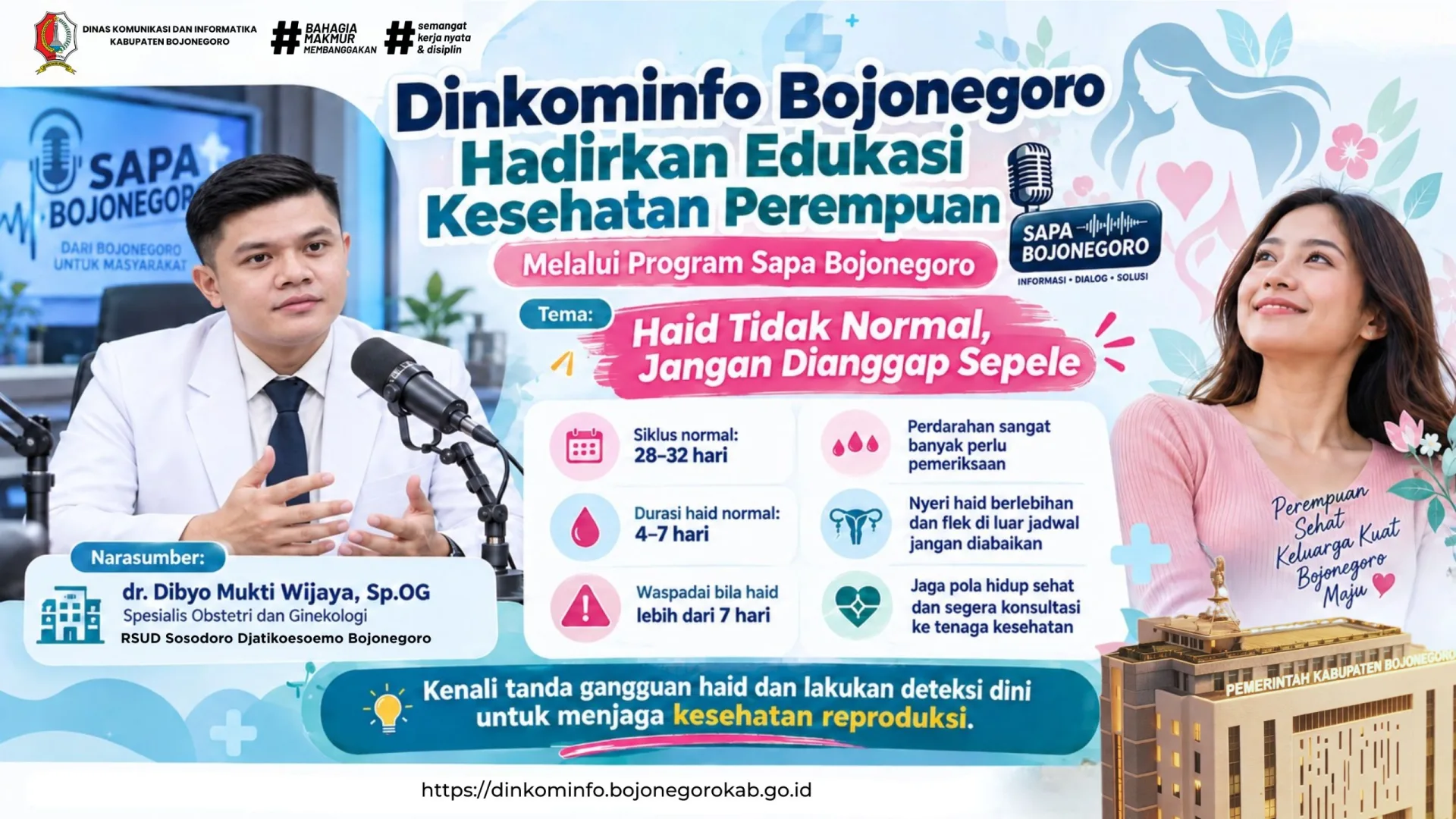 Dinkominfo dan RSUD Bojonegoro Edukasi Kesehatan tentang Haid Tidak Normal Jangan Dianggap Sepele