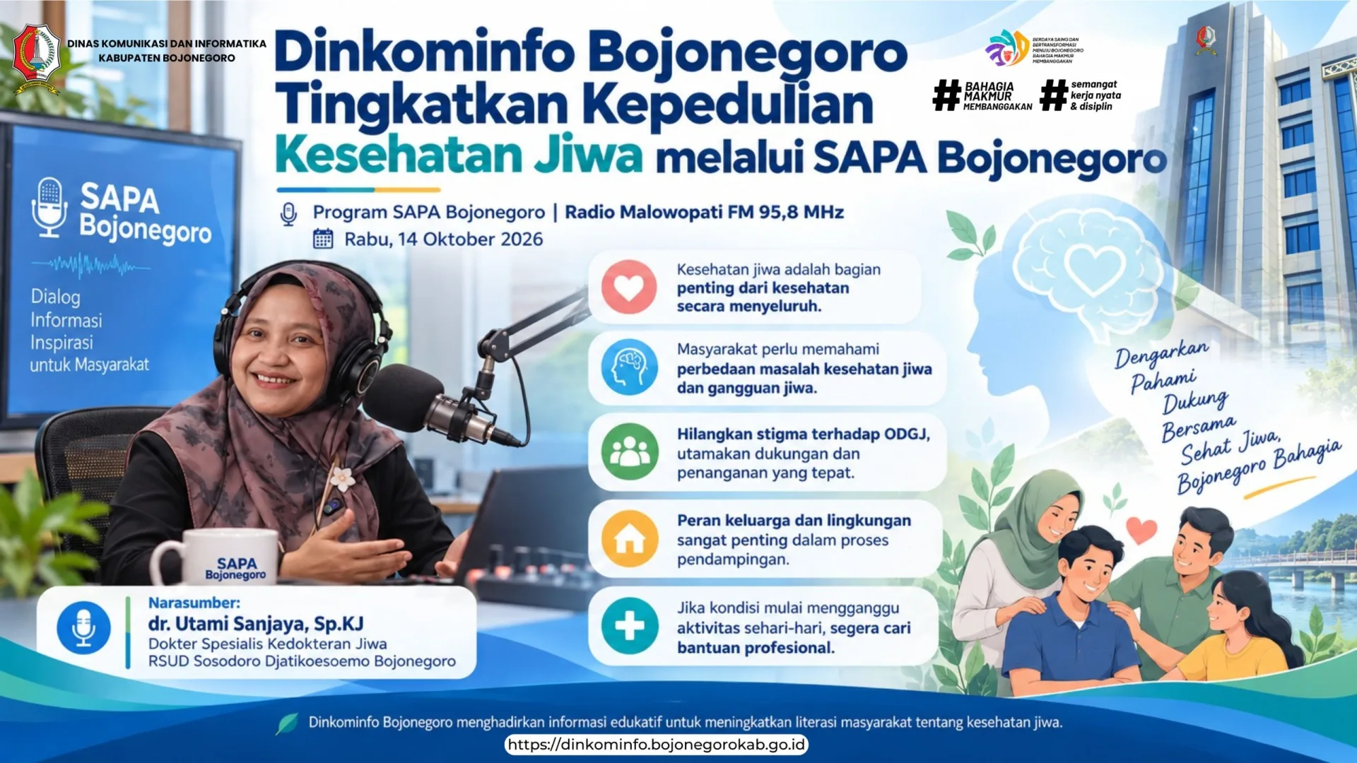 Tingkatkan Kepedulian Kesehatan Jiwa, Ini Tips dari Dokter RSUD Sosodoro Djatikoesoemo Bojonegoro