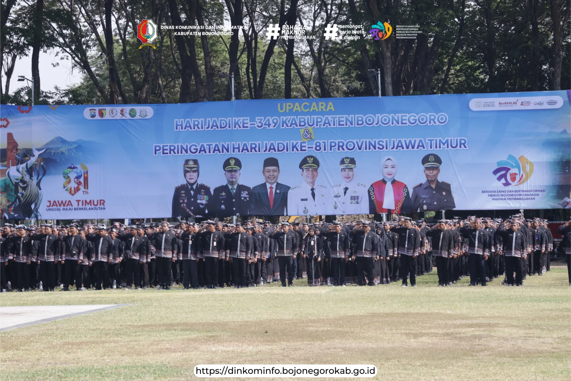 Upacara Hari Jadi Bojonegoro (HJB) Ke-349 Digelar di Alun-alun dan Live Streaming YouTube