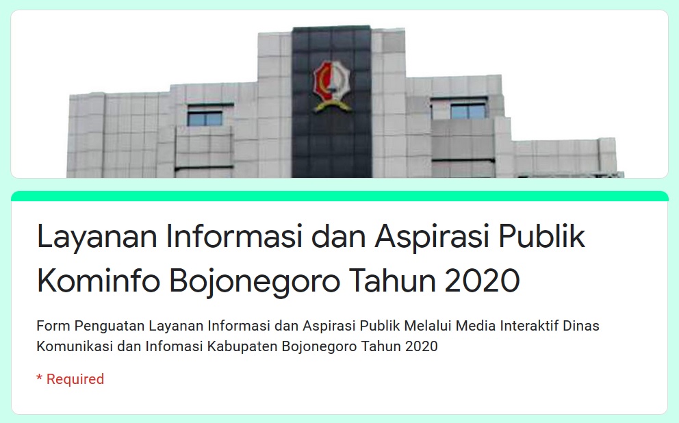 OPD Dimohon Mengisi Form Layanan Informasi dan Aspirasi Publik
