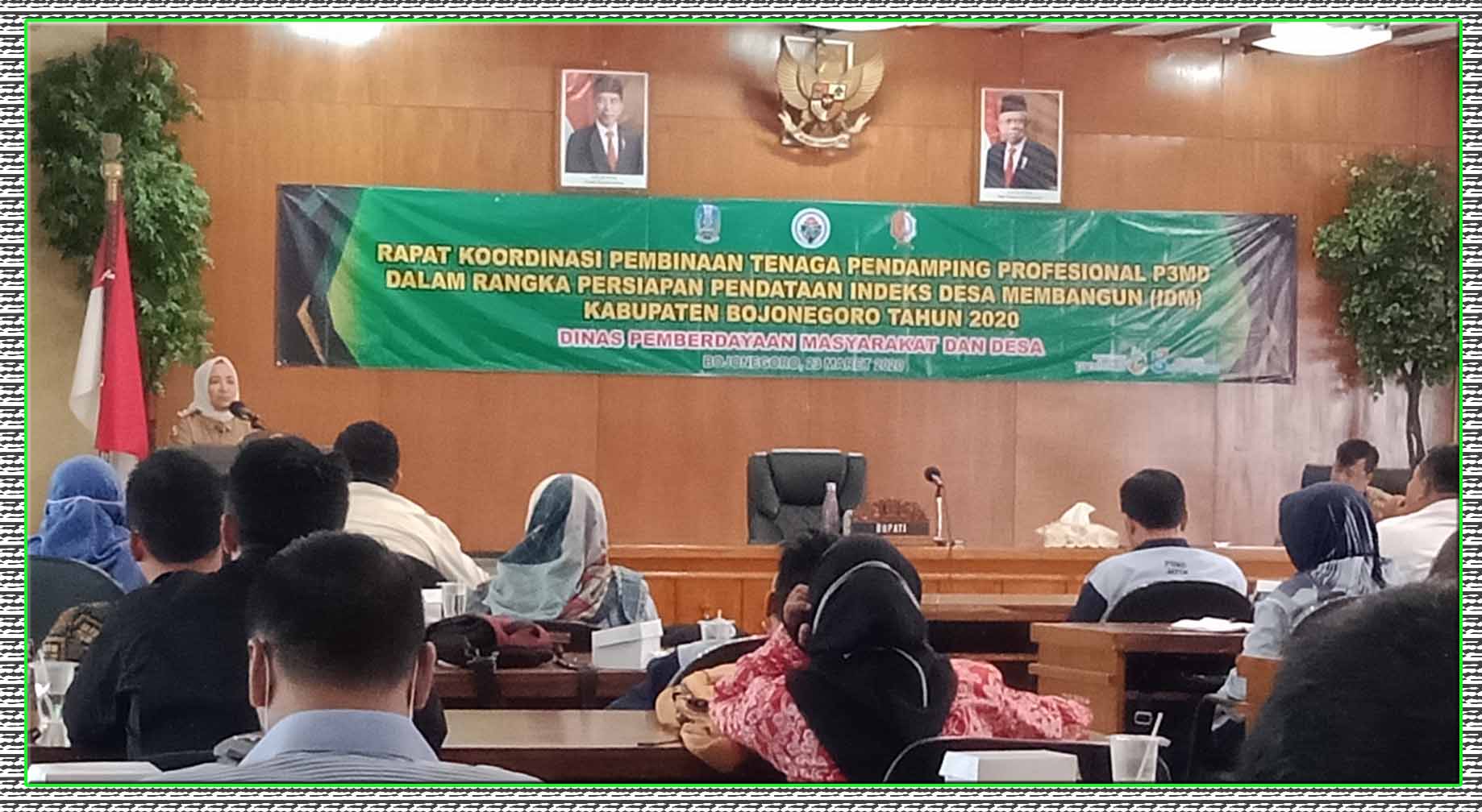 Pendamping P3MD Bojonegoro Mendapat Pembinaan untuk Pendataan IDM 2020