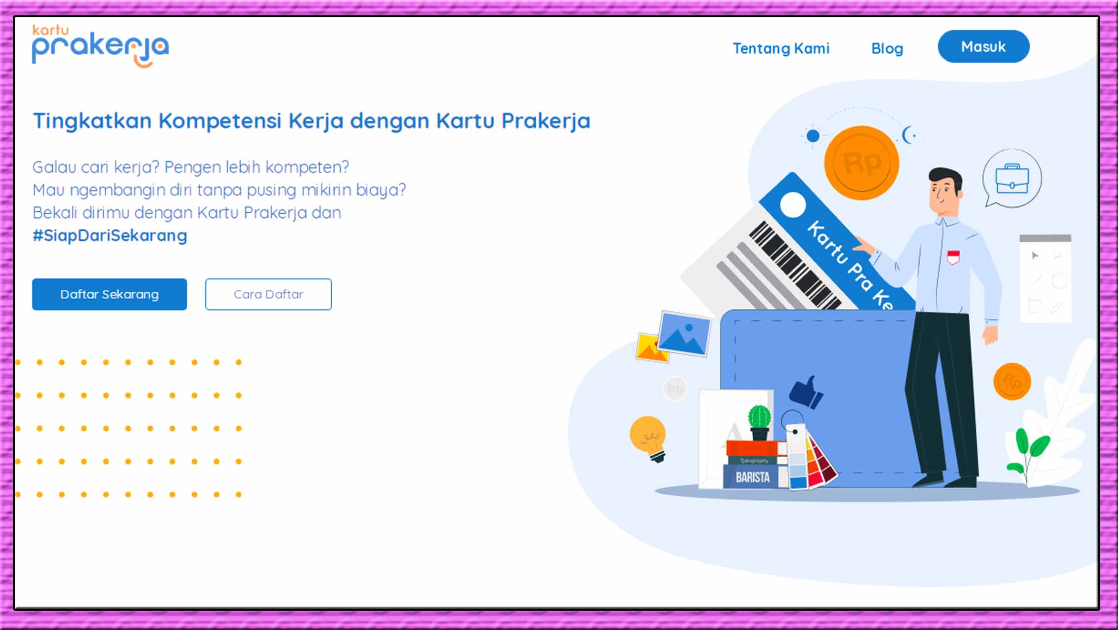 Pemerintah Resmi Buka Pendaftaran Kartu Prakerja Tahap Pertama