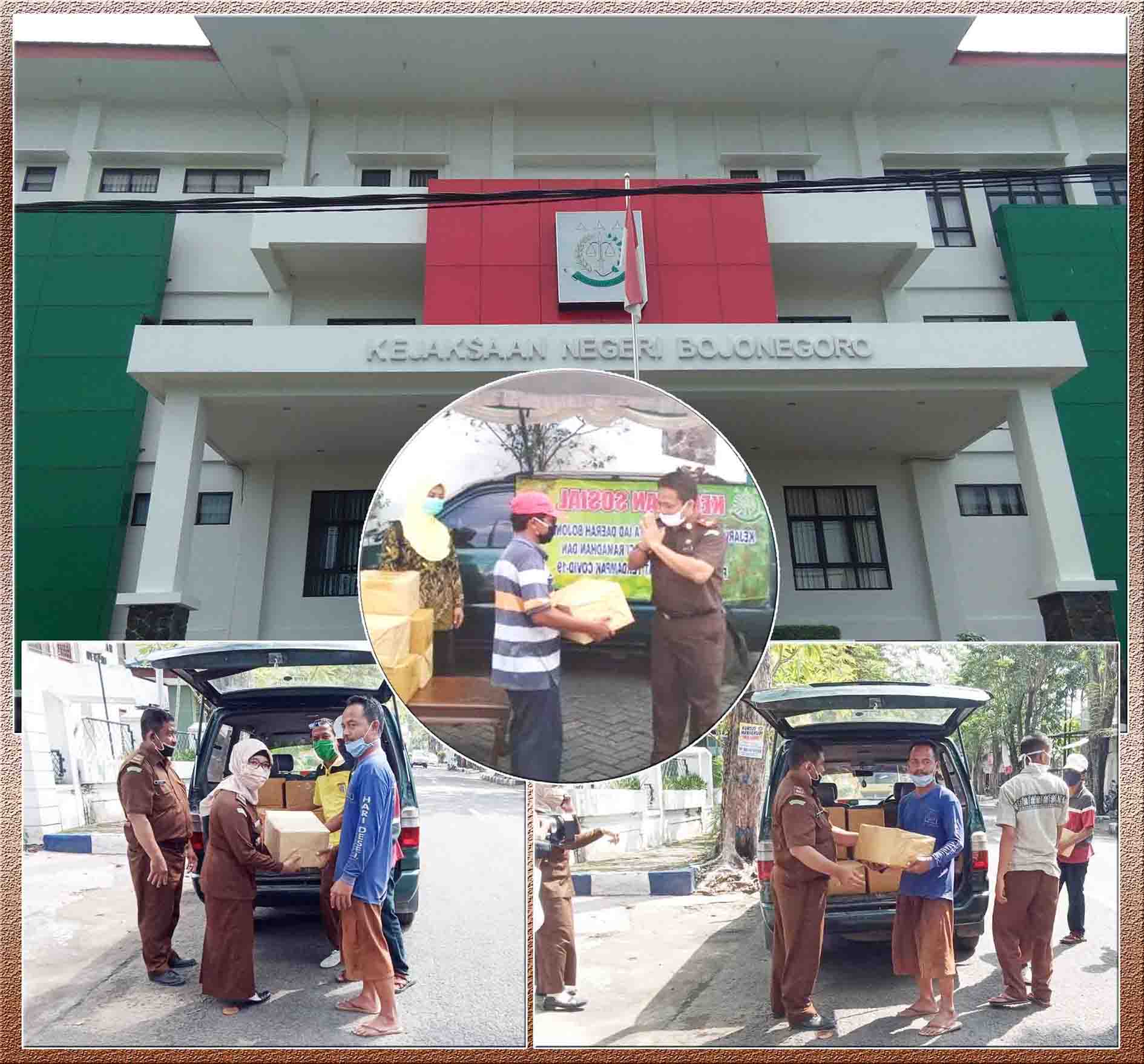 Peduli Dampak Covid-19, Kejari Bojonegoro Bagikan Sembako kepada Warga Kurang Mampu