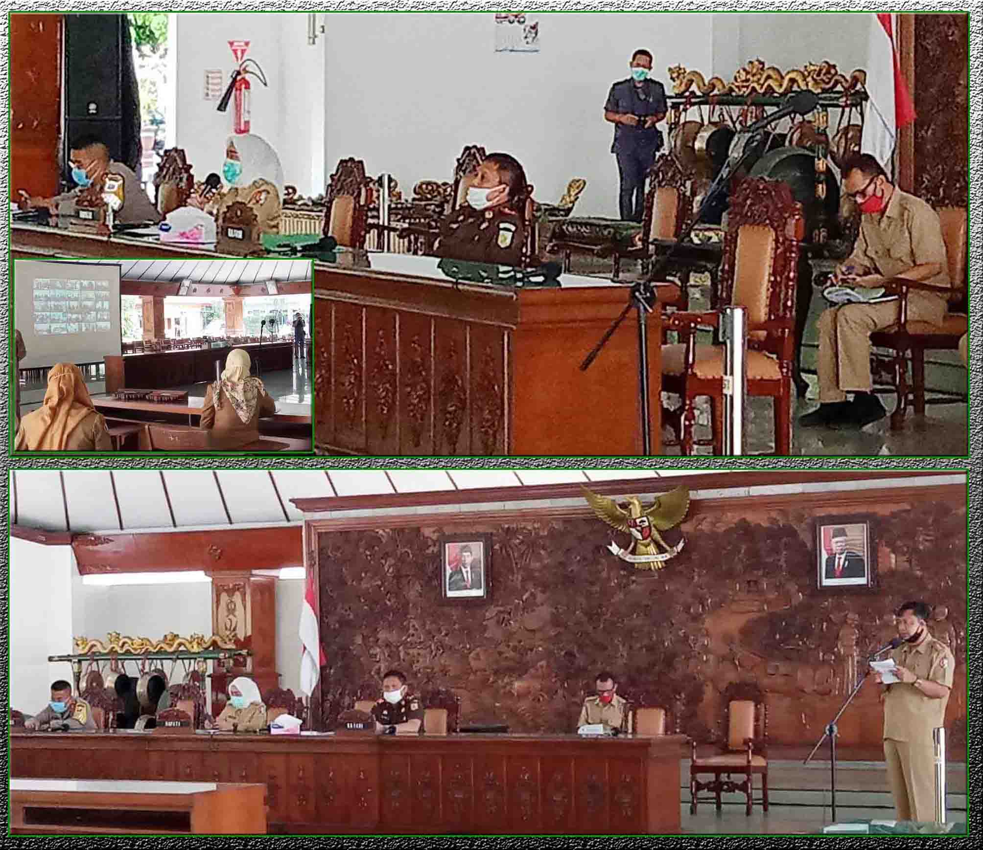 Pemkab dan Penegak Hukum Bojonegoro Gelar Pembinaan Online Bagi Para Kades Baru