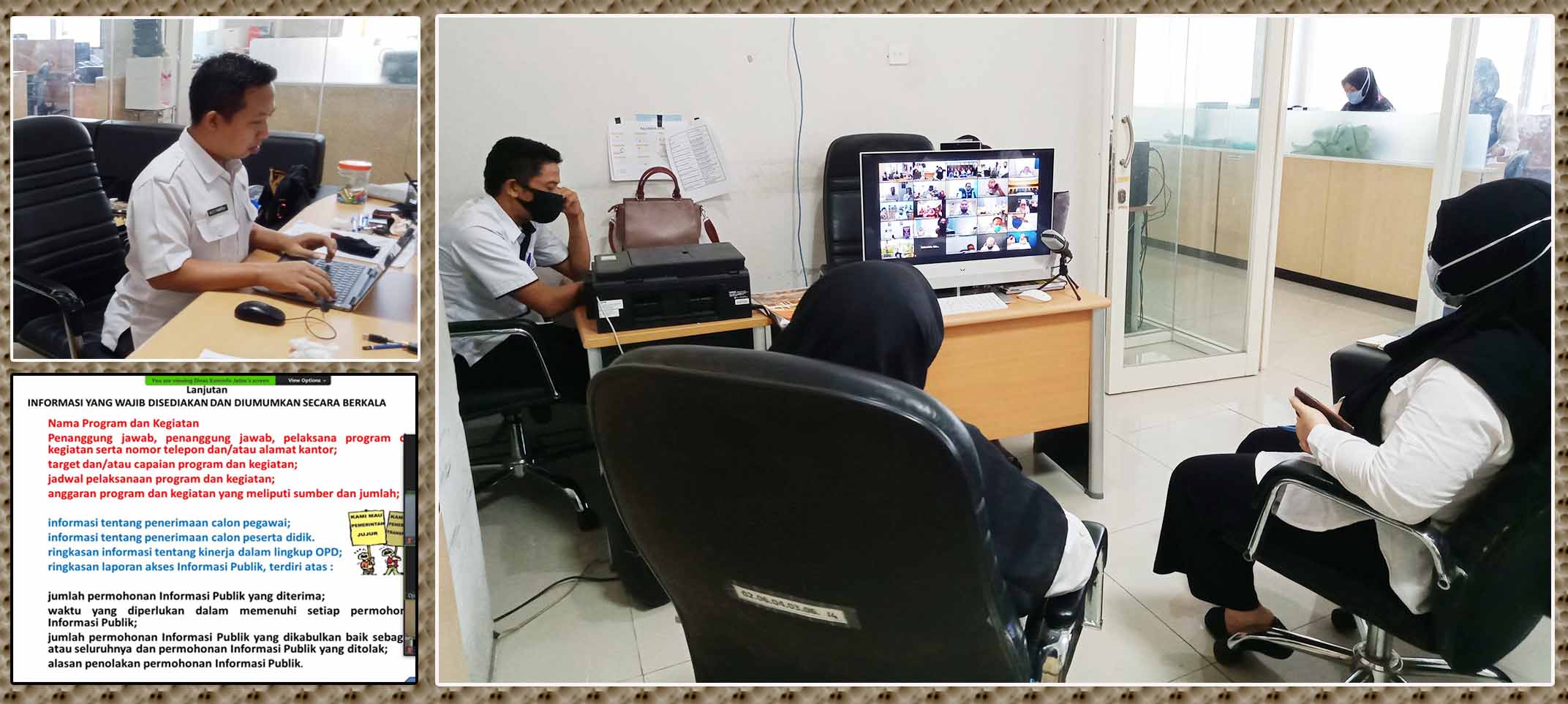 Dinas Kominfo se-Jatim Ikuti Rakor Virtual Layanan PPID Masa Pandemi Covid-19
