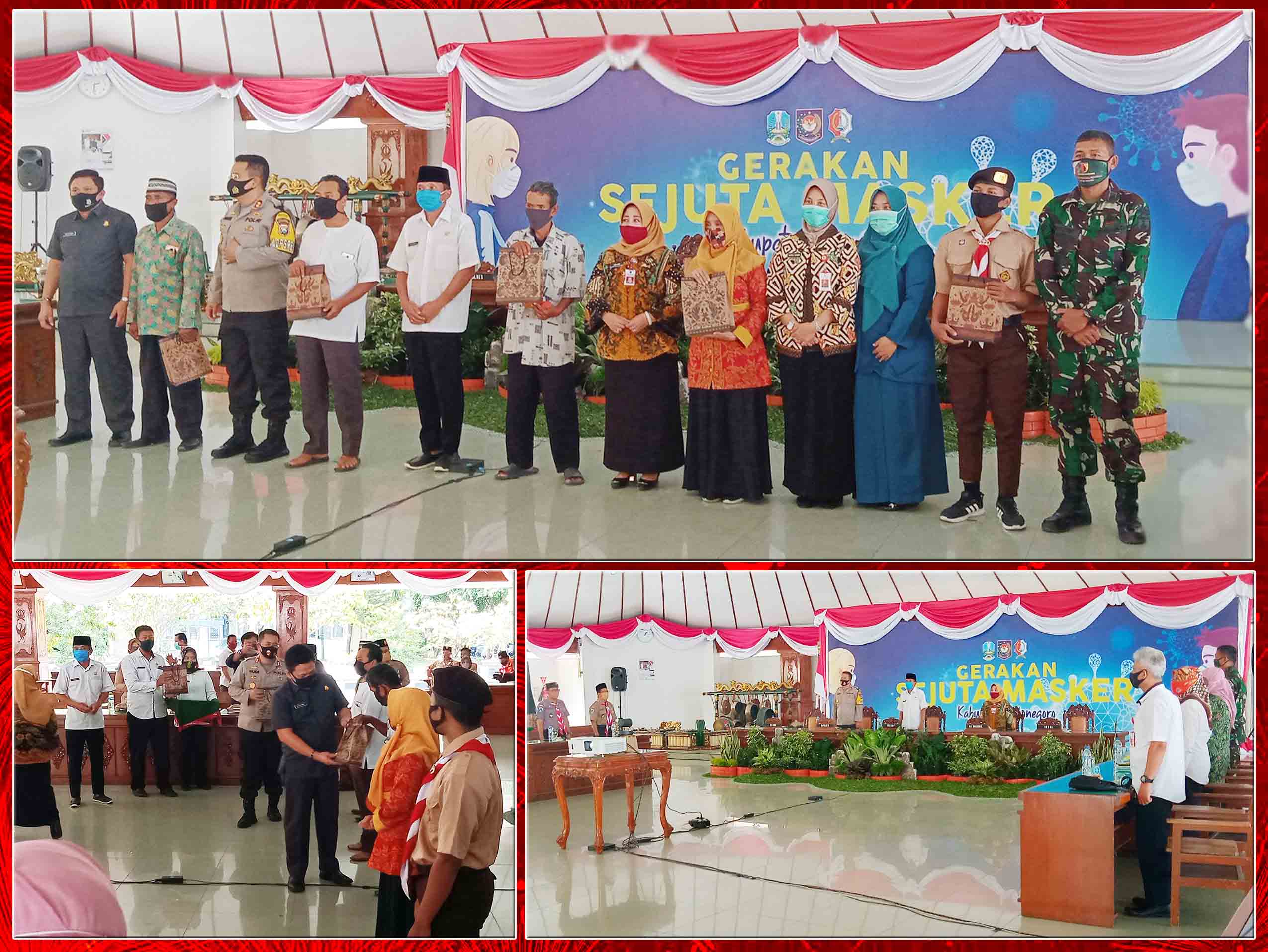 Launching Gerakan 26 Juta Masker se-Prov. Jatim, Pemkab Bojonegoro Gelar Gerakan Sejuta Masker