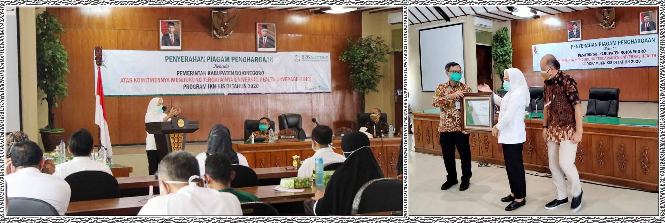 Bojonegoro Terima Penghargaan UHC Program JKN-KIS 2020, Kepesertaan Capai 98,76%