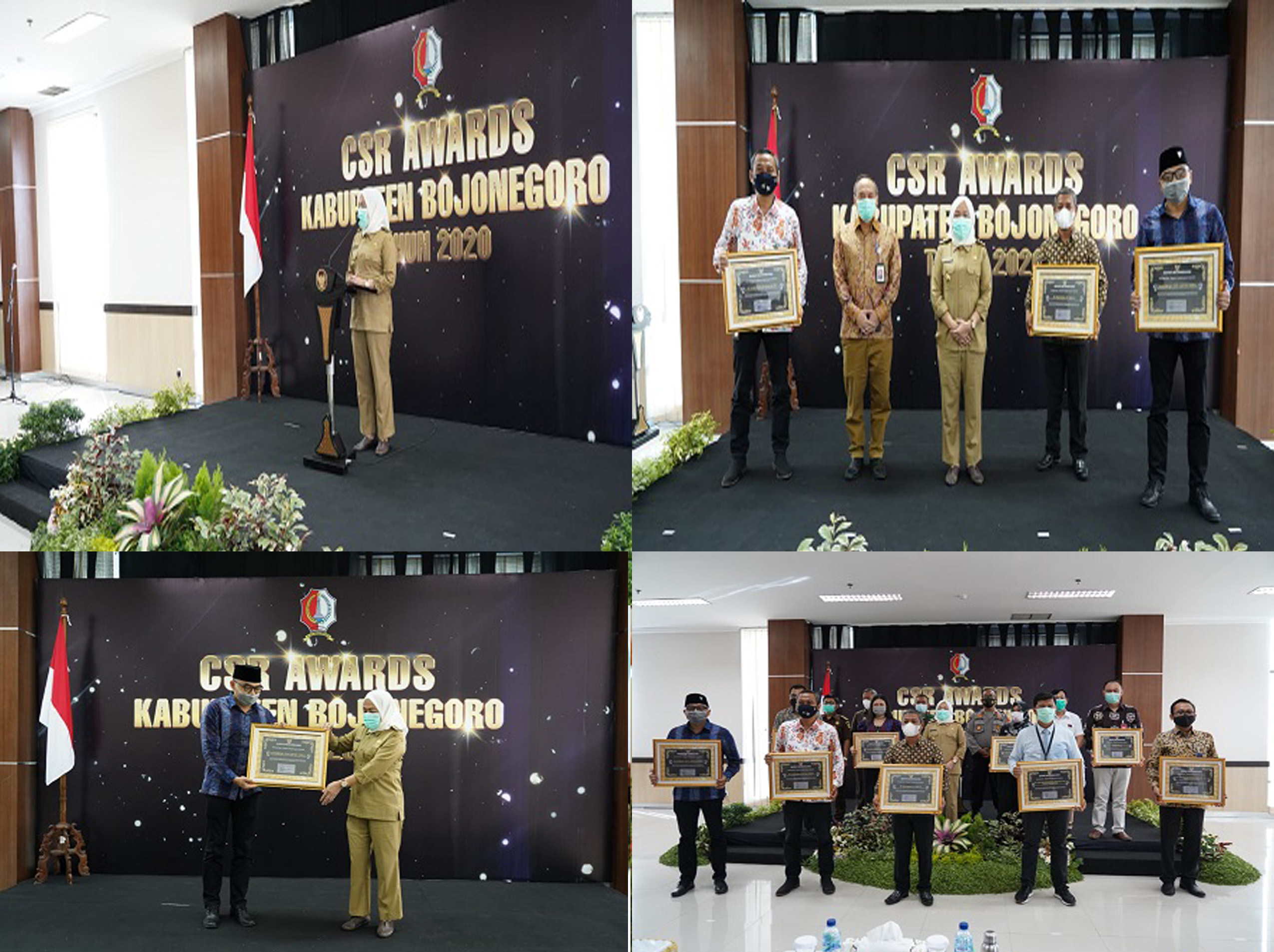 Bupati Bojonegoro Berikan Penghargaan CSR Awards 2020 Kepada 9 Perusahaan.