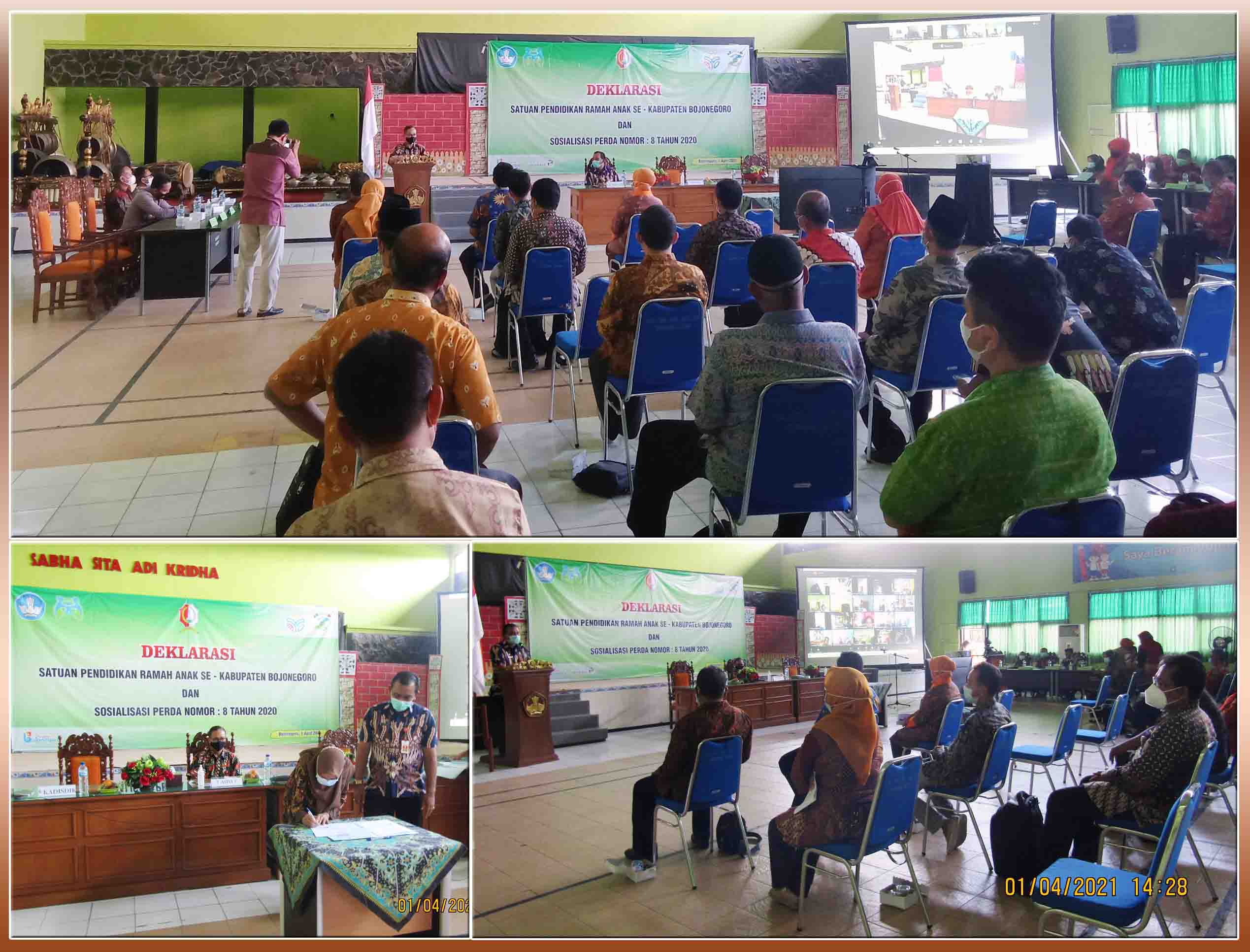 Satuan Pendidikan se Kab. Bojonegoro Serempak Deklarasikan Ramah Anak