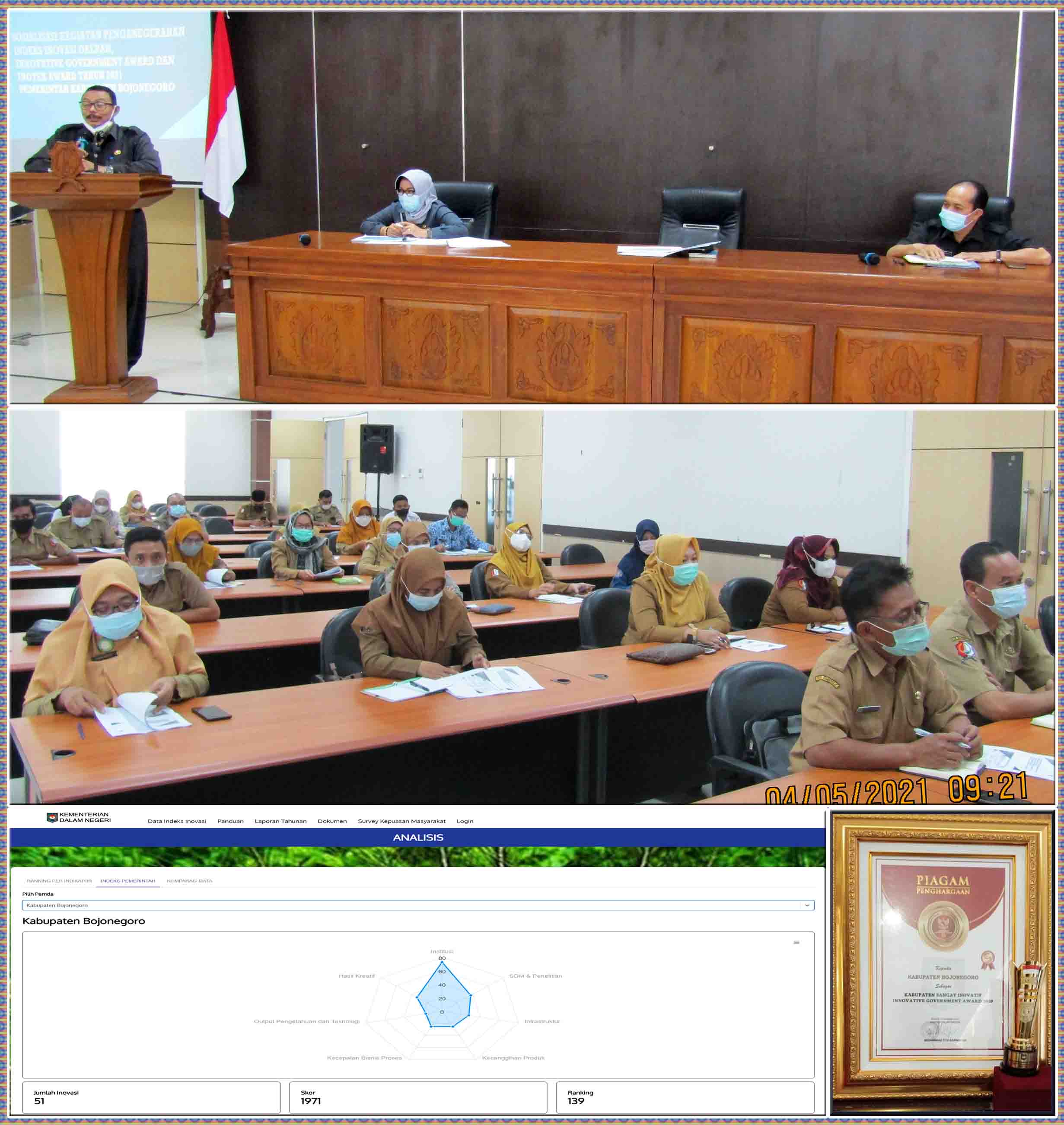 Pemkab Bojonegoro Targetkan Kenaikan Index Inovasi Daerah Melalui IGA dan Inotek Award 2021