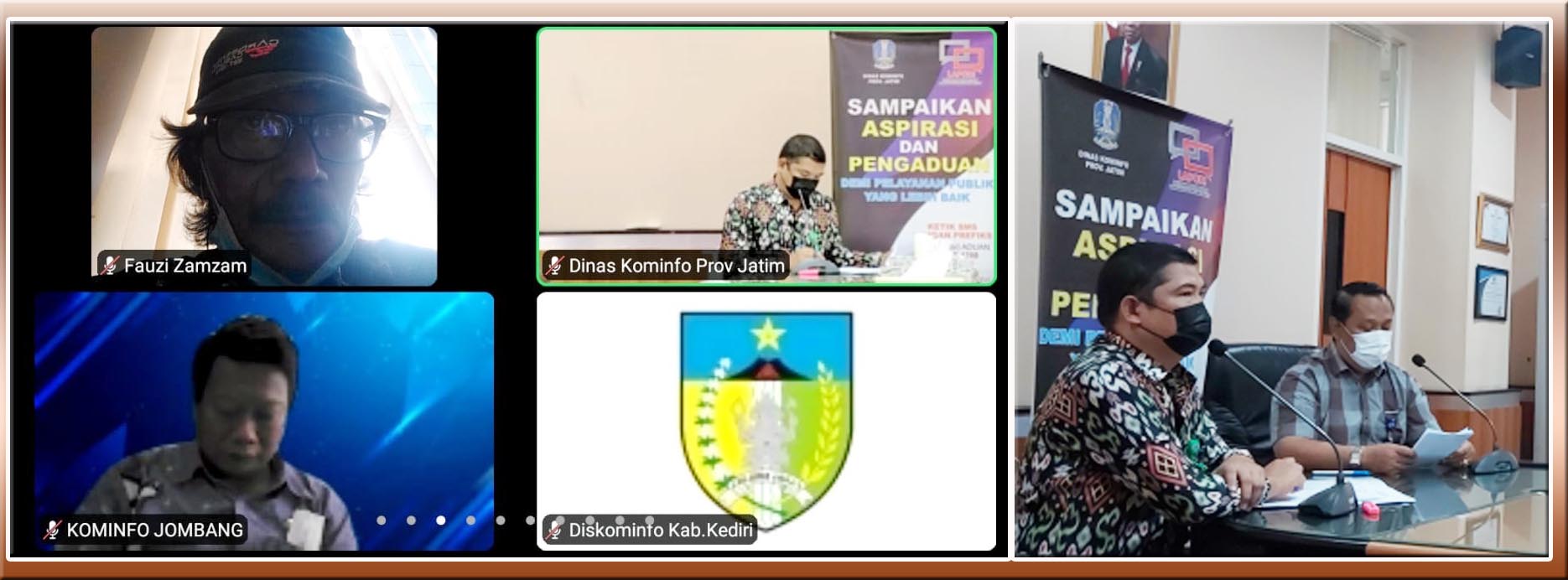Dinas Kominfo Provinsi Evaluasi Pengelolaan SP4N-LAPOR! Kabupaten/Kota di Jatim
