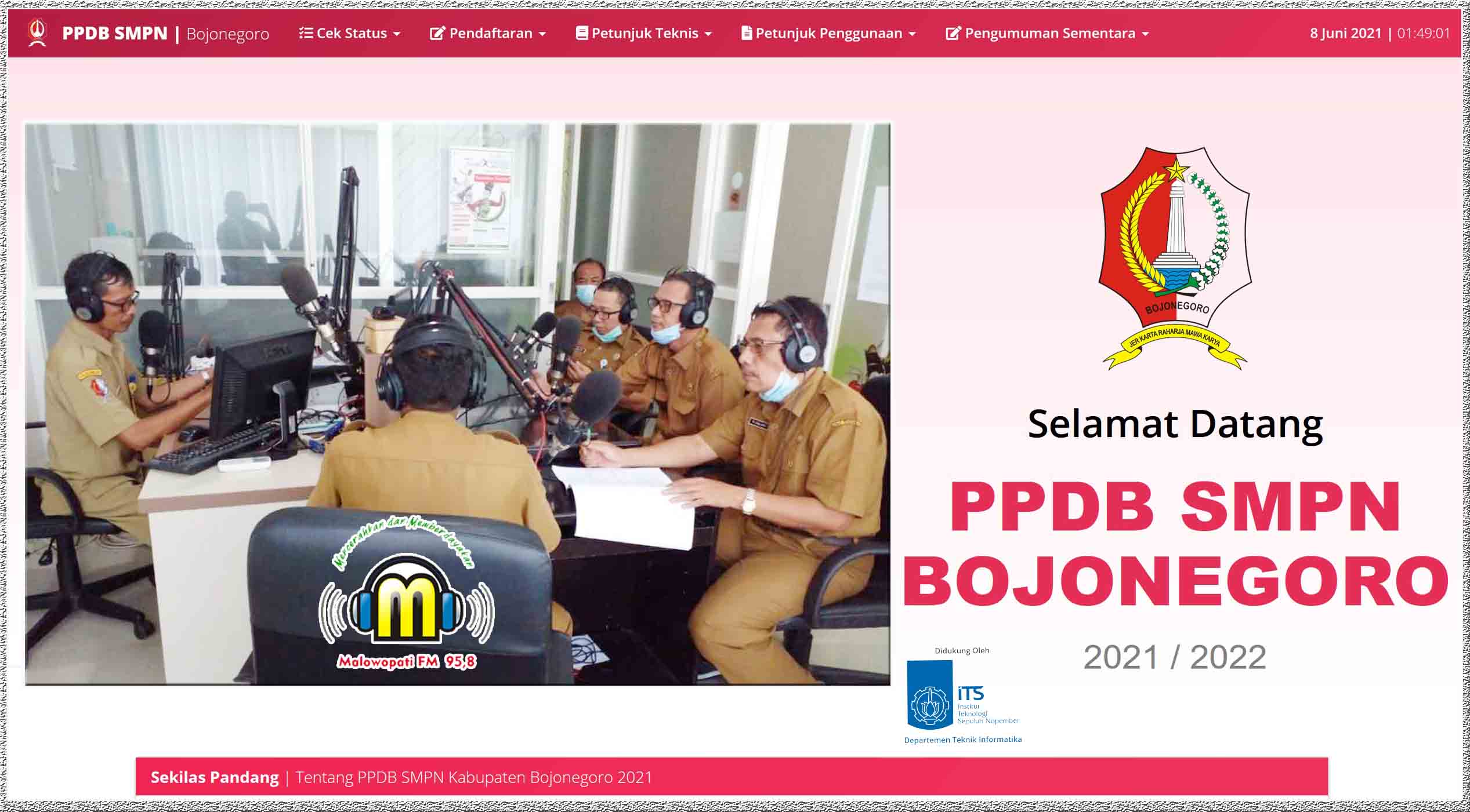 Disdik Bojonegoro bersama Malowopati FM Sosialisasikan PPDB SMP Tahun 2021-2022