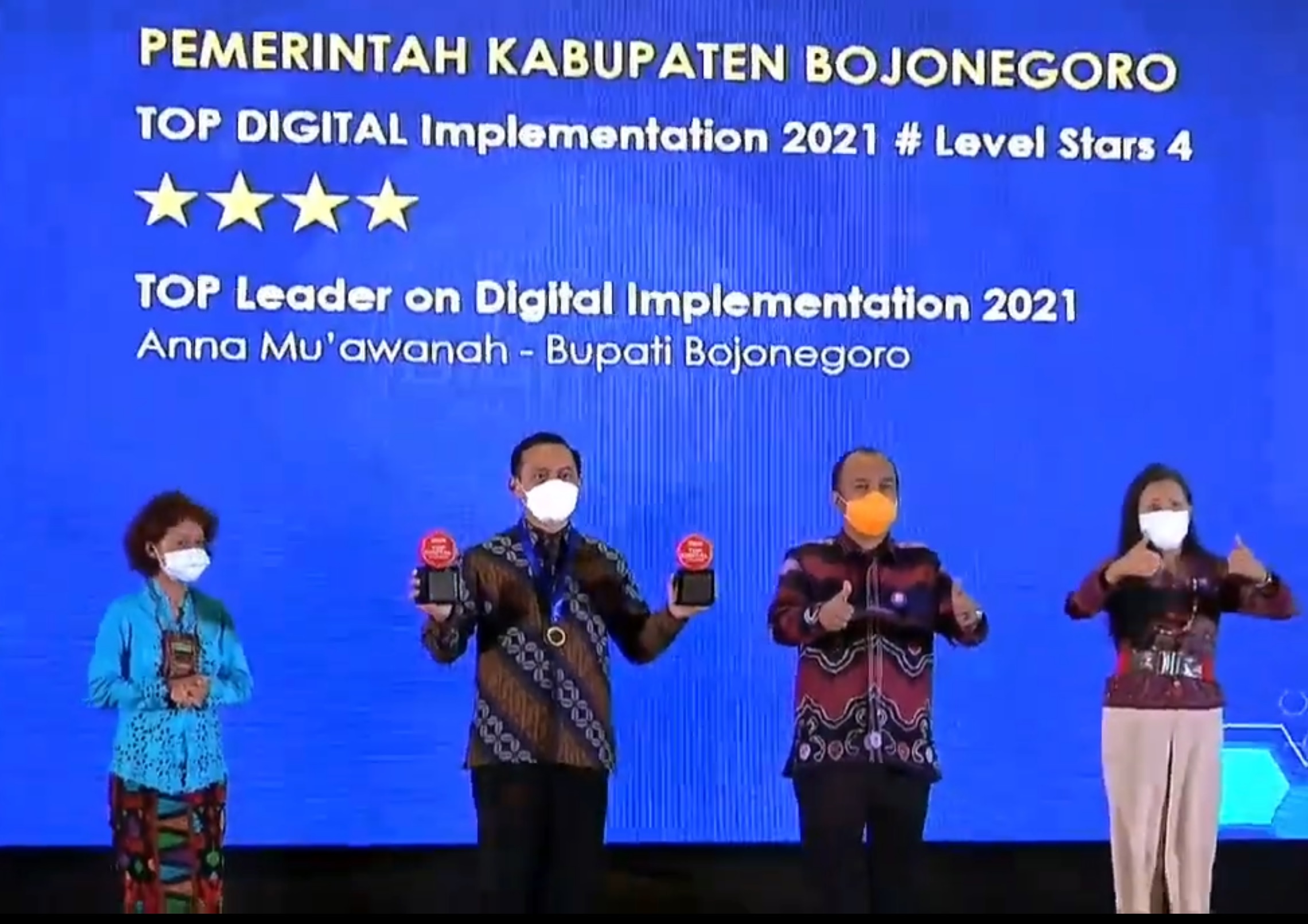 Bojonegoro Raih Dua Penghargaan Tingkat Nasional Top Digital Awards 2021