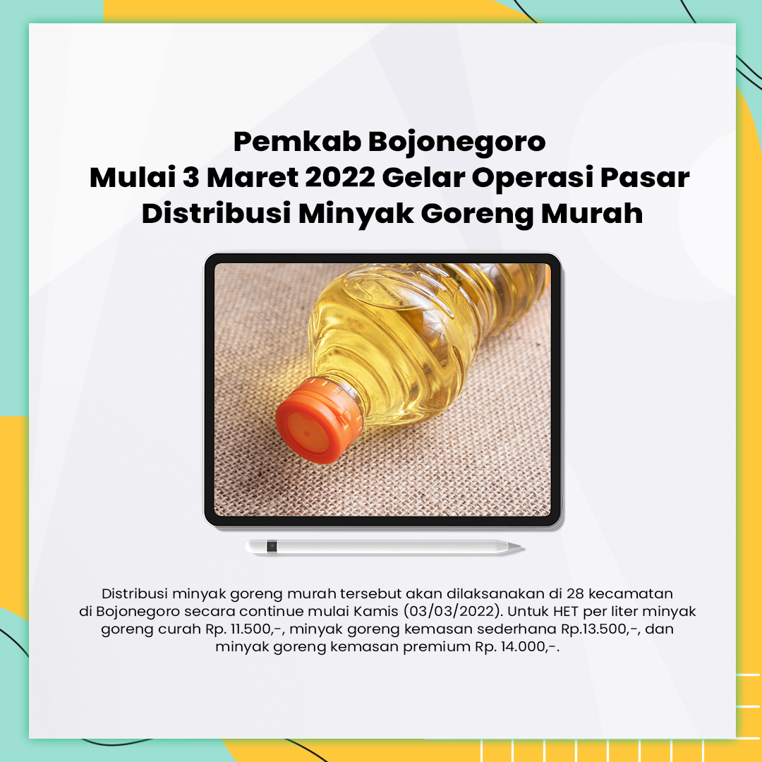Pemkab Bojonegoro Gelar Operasi Pasar Minyak Goreng Murah Mulai 3 Maret 2022