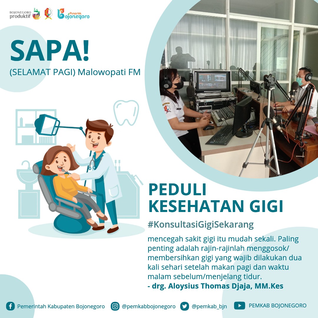 SAPA! Malowopati FM Bersama RSUD Sosodoro Ajak Warga Bojonegoro Lebih Peduli Gigi Sehat