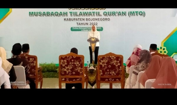 Bupati Anna Buka MTQ Kabupaten Bojonegoro Tahun 2022, Ajarkan Nilai Al-Quran