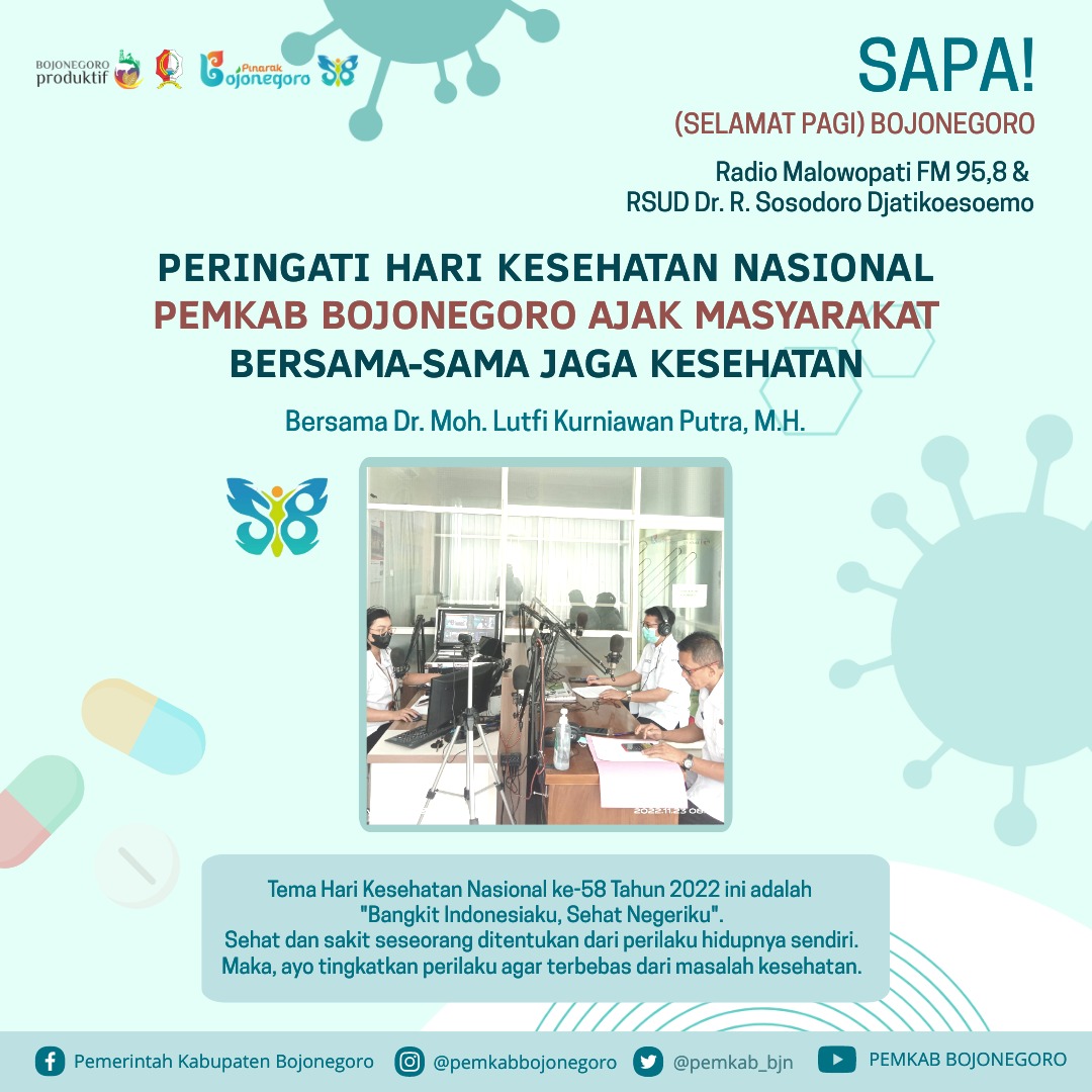 Peringati HKN, Pemkab Bojonegoro Ajak Masyarakat Bersama-sama Jaga Kesehatan