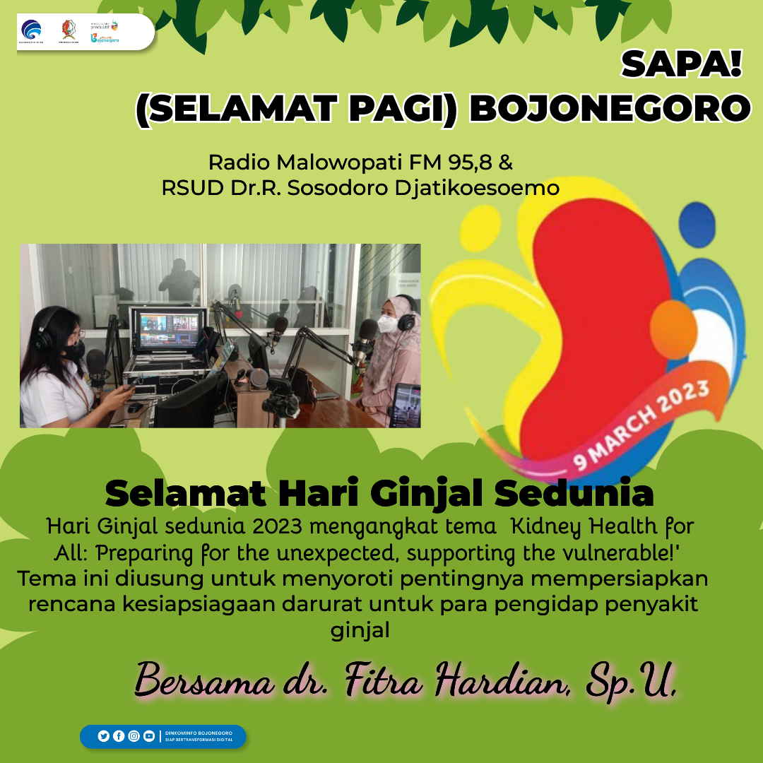 Lewat SAPA! Malowopati, Pemkab Bojonegoro Ajak Masyarakat Peringati Hari Ginjal Sedunia