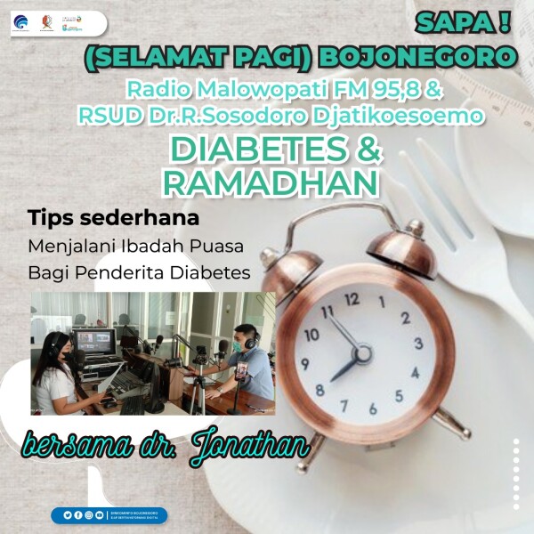 Lewat SAPA! Malowopati FM, Pemkab Bojonegoro Berbagi Tips Berpuasa Bagi Penderita Diabetes