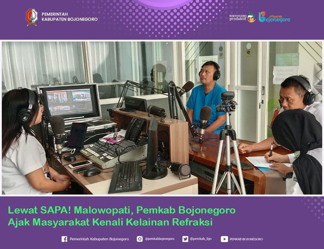 Lewat SAPA! Malowopati, Pemkab Bojonegoro Ajak Masyarakat Kenali Kelainan Refraksi