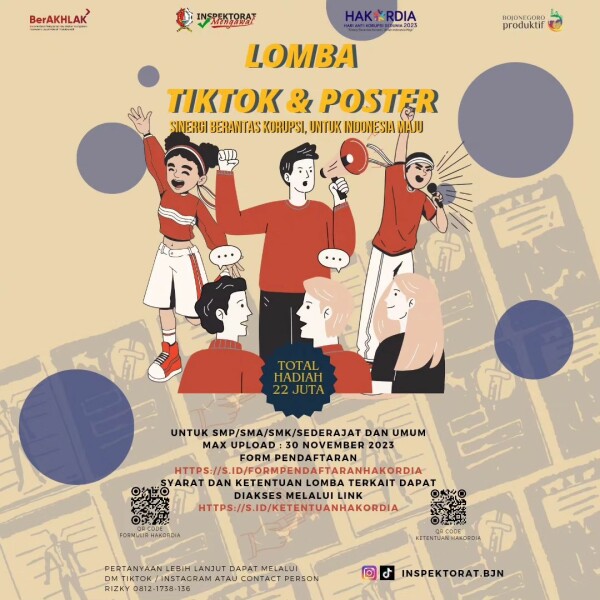Peringati Hakordia 2023, Inspektorat Bojonegoro Gelar Lomba Kreativitas Kampanye Anti Korupsi