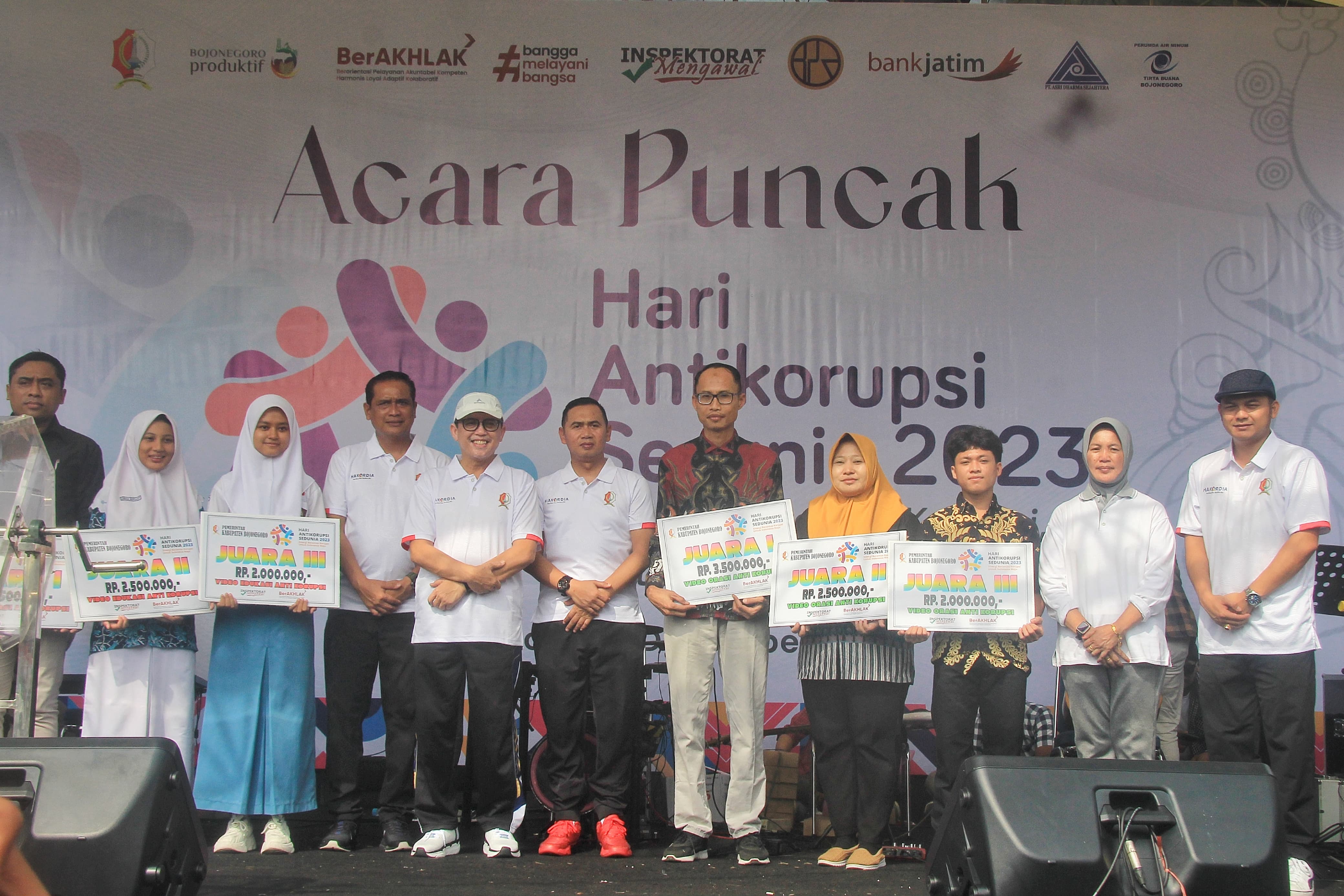 Peringatan Hakordia di Bojonegoro Berlangsung Meriah, Saling Bersinergi Memberantas Korupsi