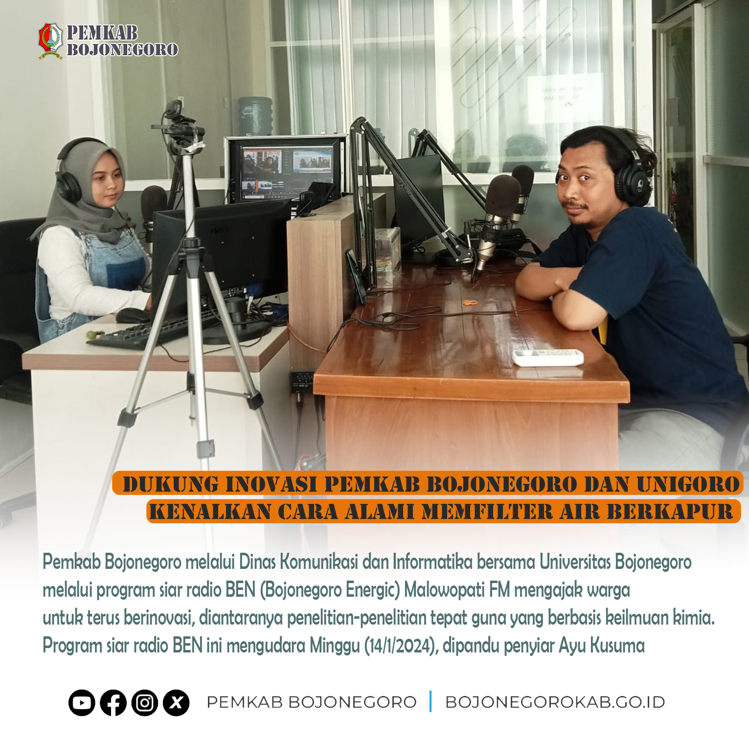 Dukung Inovasi, Pemkab Bojonegoro dan Unigoro Kenalkan Cara Alami Memfilter Air Berkapur