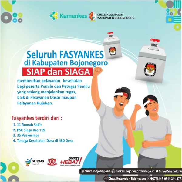 Jelang Pemilu Serentak, Dinkes Bojonegoro Siapkan Layanan Kesehatan 24 Jam
