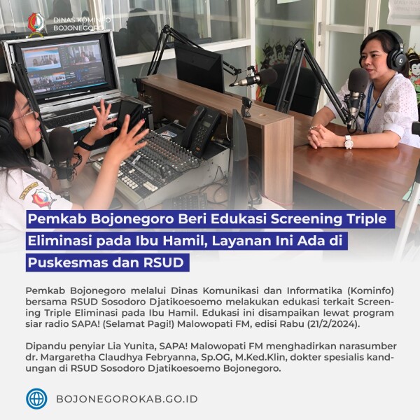 Pemkab Bojonegoro Beri Edukasi Screening Triple Eliminasi pada Ibu Hamil Layanan Ini Ada di Puskesm