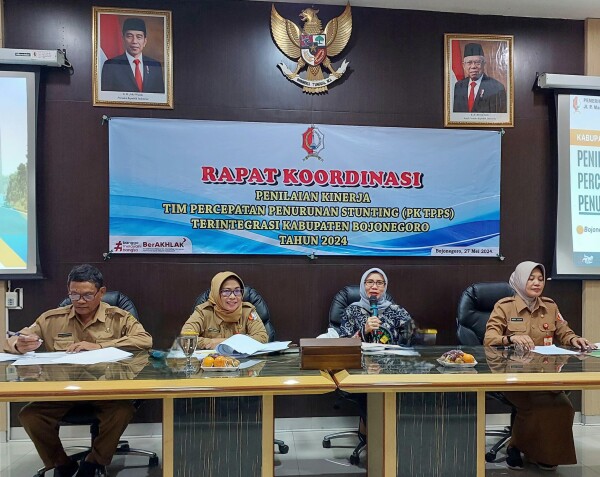 TPPS Bojonegoro Gelar Rakor Penilaian Kinerja, Terus Bersinergi Turunkan Angka Stunting