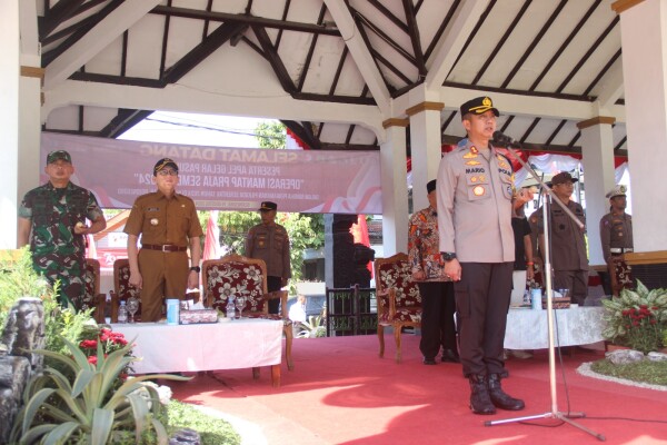 Pj Bupati Bojonegoro Ikuti Apel Gelar Pasukan Pengamanan Pilkada 2024