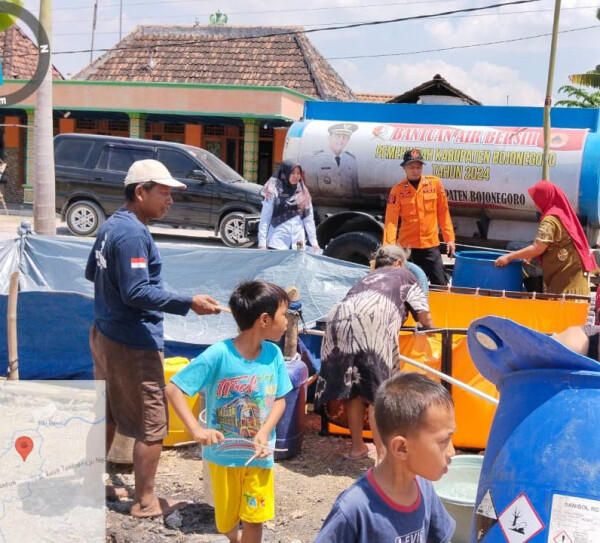 BPBD Bojonegoro Terus Salurkan Bantuan Air Bersih Bagi Warga Terdampak Kekeringan