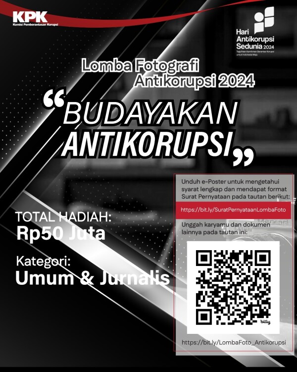 KPK Gelar Lomba Fotografi Antikorupsi bagi Jurnalis dan Umum, Simak Syarat dan Ketentuannya