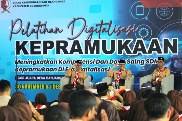 Dinpora Bojonegoro Gelar Pelatihan Digitalisasi Kepramukaan, Tingkatkan Kompetensi dan Daya Saing