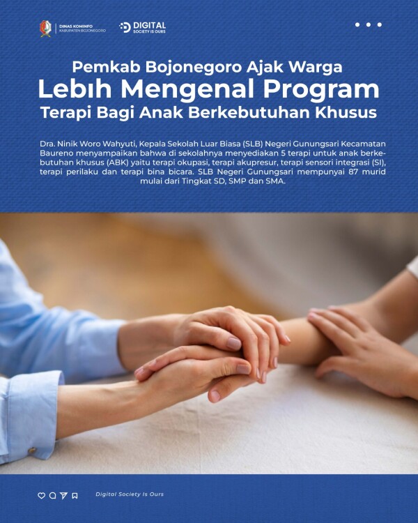 Pemkab Bojonegoro Ajak Warga Lebih Mengenal Program Terapi Bagi Anak Berkebutuhan Khusus
