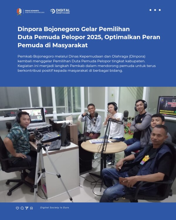 Dinpora Bojonegoro Gelar Pemilihan Duta Pemuda Pelopor 2025, Optimalkan Peran Pemuda di Masyarakat