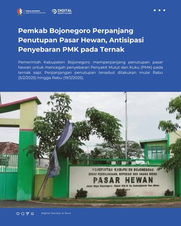 Pemkab Bojonegoro Perpanjang Penutupan Pasar Hewan, Antisipasi Penyebaran PMK pada Ternak
