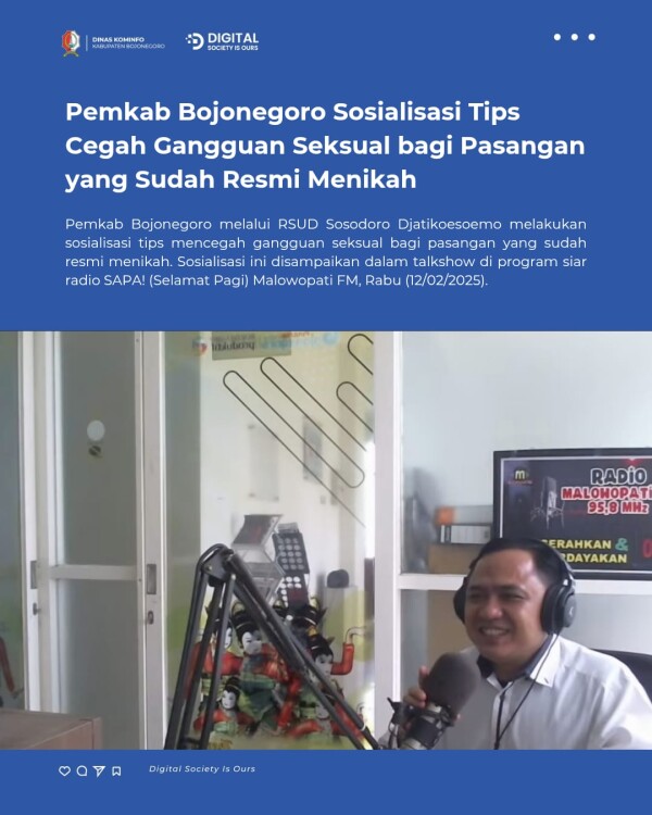 Pemkab Bojonegoro Sosialisasi Tips Cegah Gangguan Seksual bagi Pasangan yang Sudah Resmi Menikah