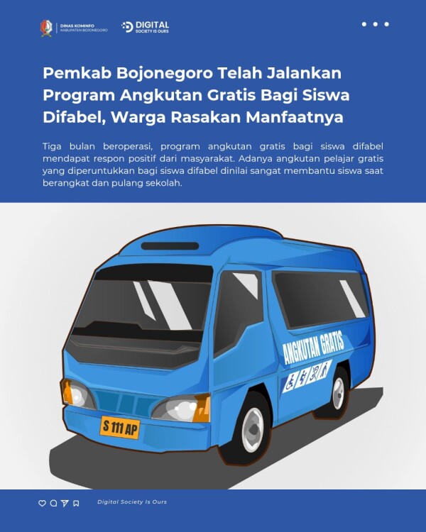 Pemkab Bojonegoro Telah Jalankan Program Angkutan Gratis Bagi Siswa Difabel, Warga Rasakan Manfaatnya