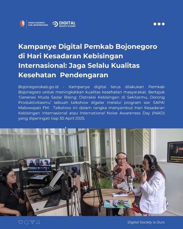 Kampanye Digital Pemkab Bojonegoro di Hari Kesadaran Kebisingan Internasional: Jaga Selalu Kualitas Kesehatan Pendengaran