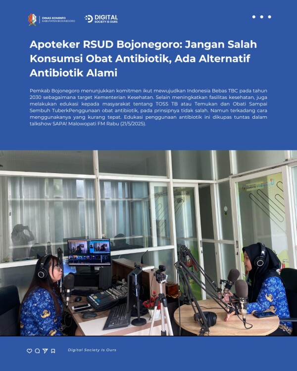 Apoteker RSUD Bojonegoro: Jangan Salah Konsumsi Obat Antibiotik, Ada Alternatif Antibiotik Alami