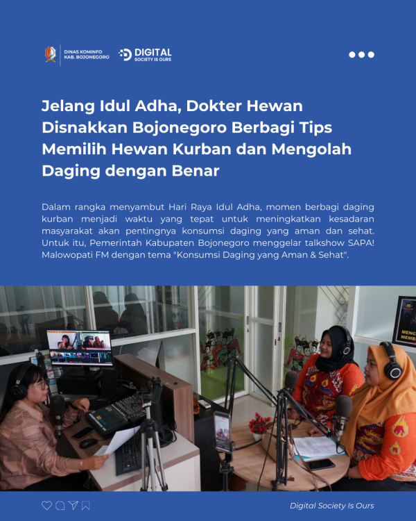 Jelang Idul Adha, Dokter Hewan Disnakkan Bojonegoro Berbagi Tips Memilih Hewan Kurban dan Mengolah Daging dengan Benar