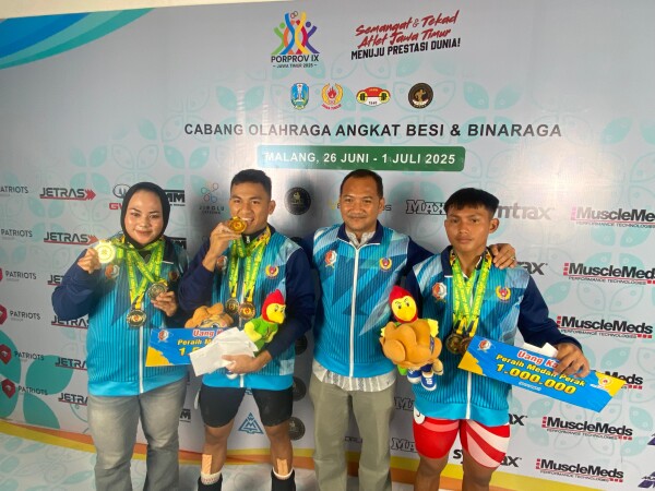 Lampaui Target, Hari Ini Cabor Angkat Besi Kontingen Bojonegoro Sumbang 1 Emas 2 Perak dan 2 Perunggu