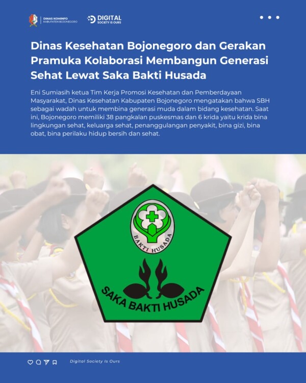 Dinas Kesehatan Bojonegoro dan Gerakan Pramuka Kolaborasi Membangun Generasi Sehat Lewat Saka Bakti Husada