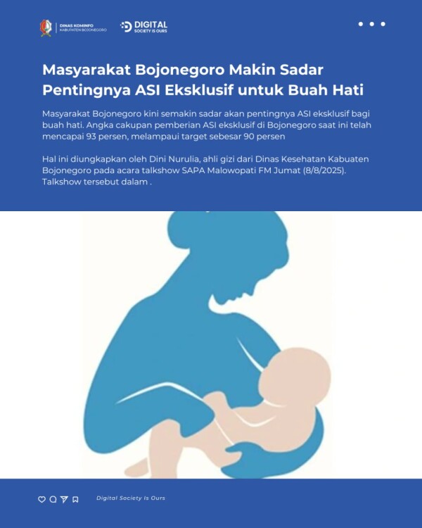 Masyarakat Bojonegoro Makin Sadar Pentingnya ASI Eksklusif untuk Buah Hati