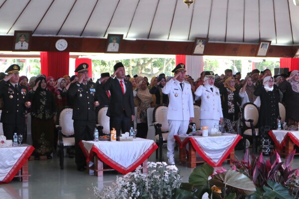 Forkopimda Bojonegoro Ikuti Secara Virtual Upacara Detik-Detik Proklamasi Kemerdekaan Indonesia
