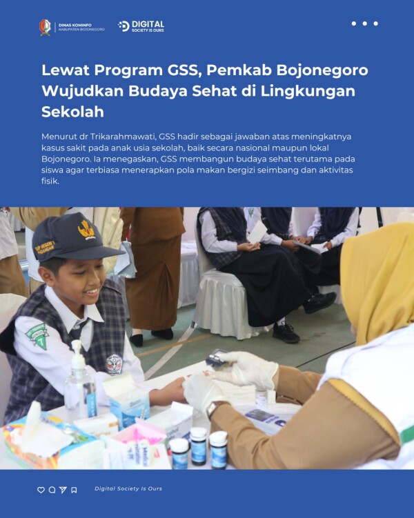 Lewat Program GSS, Pemkab Bojonegoro Wujudkan Budaya Sehat di Lingkungan Sekolah